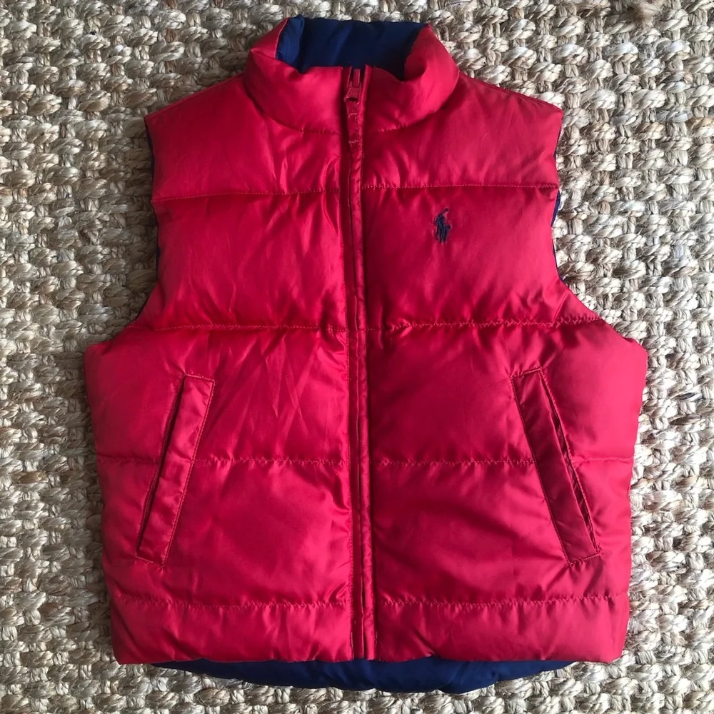 New: Polo Ralph Lauren Reversible Down Puffer Vest. Size 2